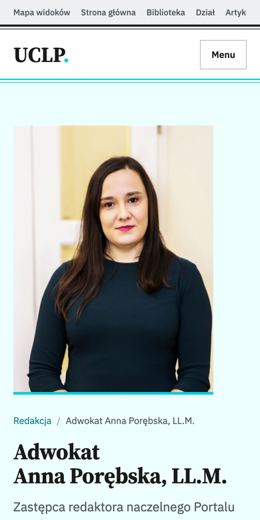 Profil autorki: Adwokat Anna Porębska, LL.M., telefon
