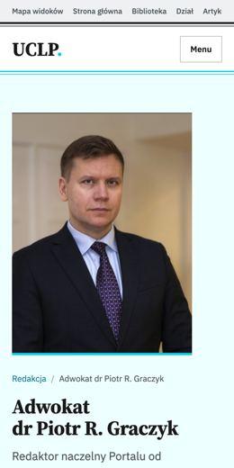 Profil autora: Adwokat dr Piotr R. Graczyk, telefon