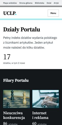 Indeks działów, telefon
